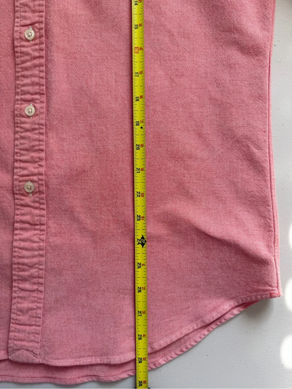 Ralph Lauren Slim Fit Stretch Oxford Shirt Coral Pink L